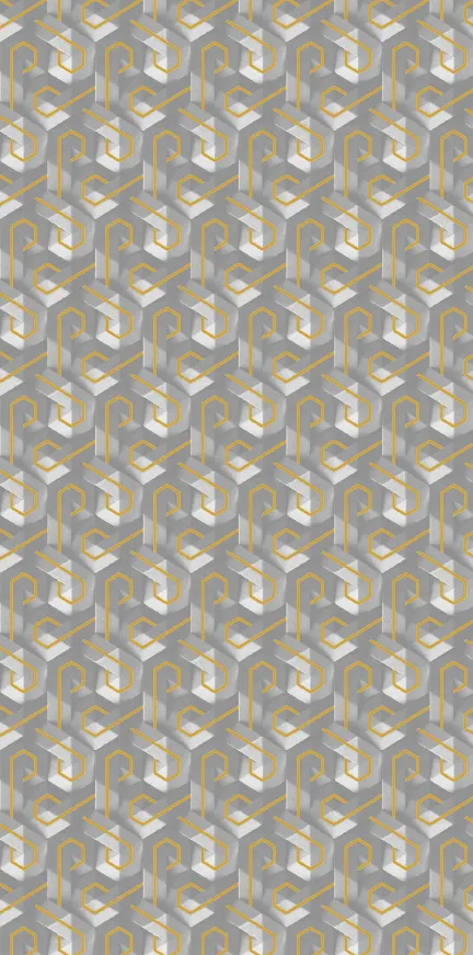 MT9000-1-G - Grey 3D & Gold Pattern