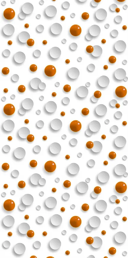 MT9001-2-G - Orange & White 3D Bubble Pattern