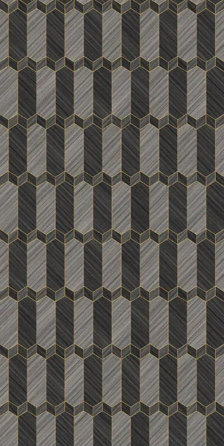 MT9008-1-G - Grey 3D Pattern