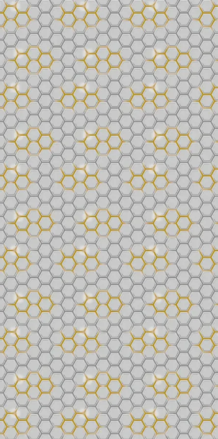 MT9011-G - Light Grey 3D & Gold Pattern