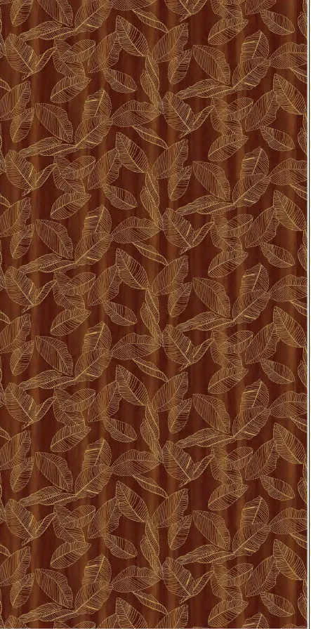 MT9013-G - Brown Leaf Pattern